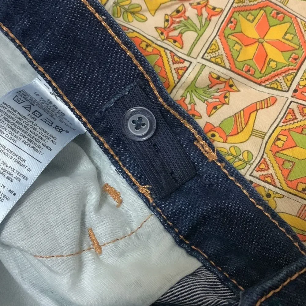 NEW Old Navy Skinny Jeans Women’s Plus Size 18 Blue Denim Pants Flat Waist 16x29